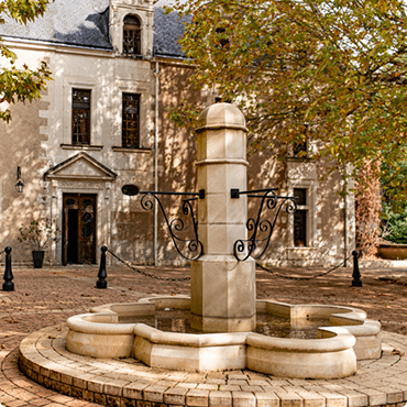 The main courtyard of the Château de la Ménaudière